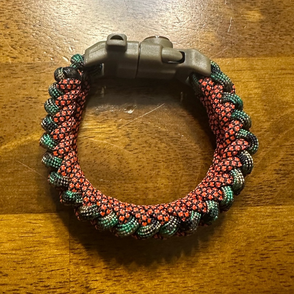 Handmade Green and Orange Bracelet